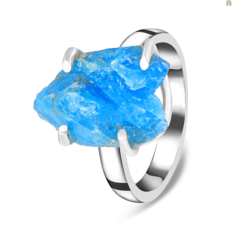Neon Apatite Rough Adjustable Ring-ADJ-R NAR-2-54