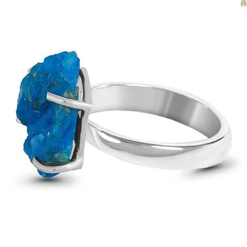 Neon Apatite Rough Adjustable Ring-ADJ-R NAR-2-54
