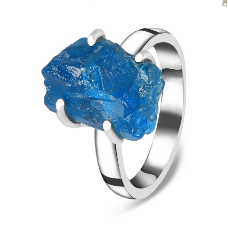 Neon Apatite Rough Adjustable Ring-ADJ-R NAR-2-55