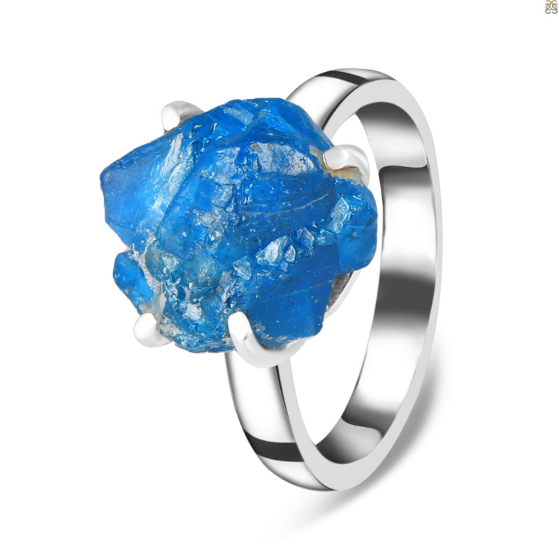 Neon Apatite Rough Adjustable Ring-ADJ-R NAR-2-56