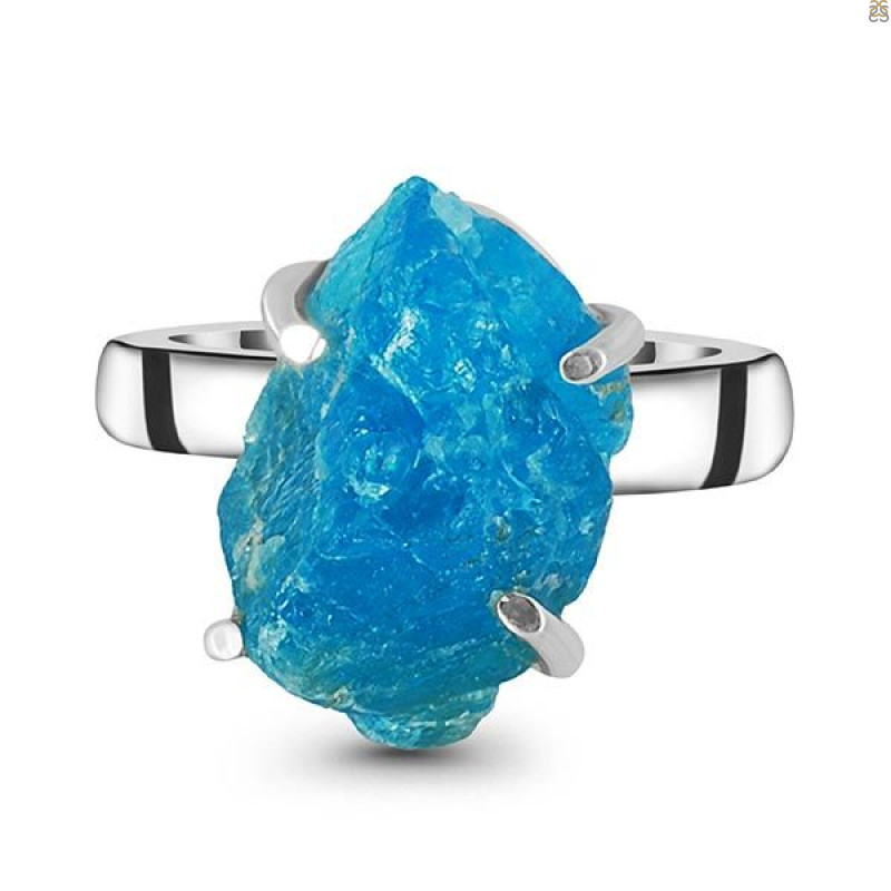 Neon Apatite Rough Adjustable Ring-ADJ-R NAR-2-57