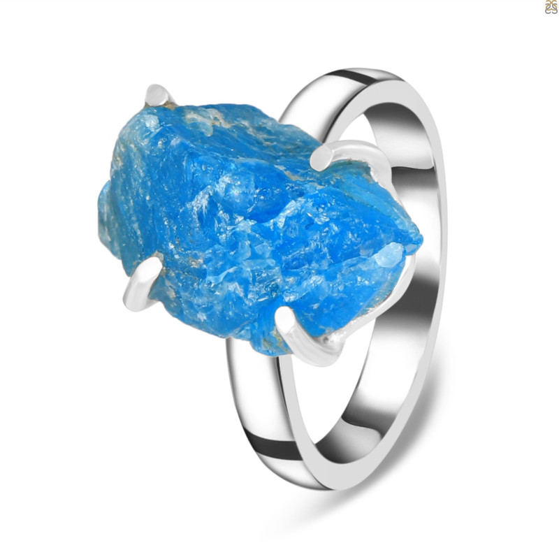 Neon Apatite Rough Adjustable Ring-ADJ-R NAR-2-57