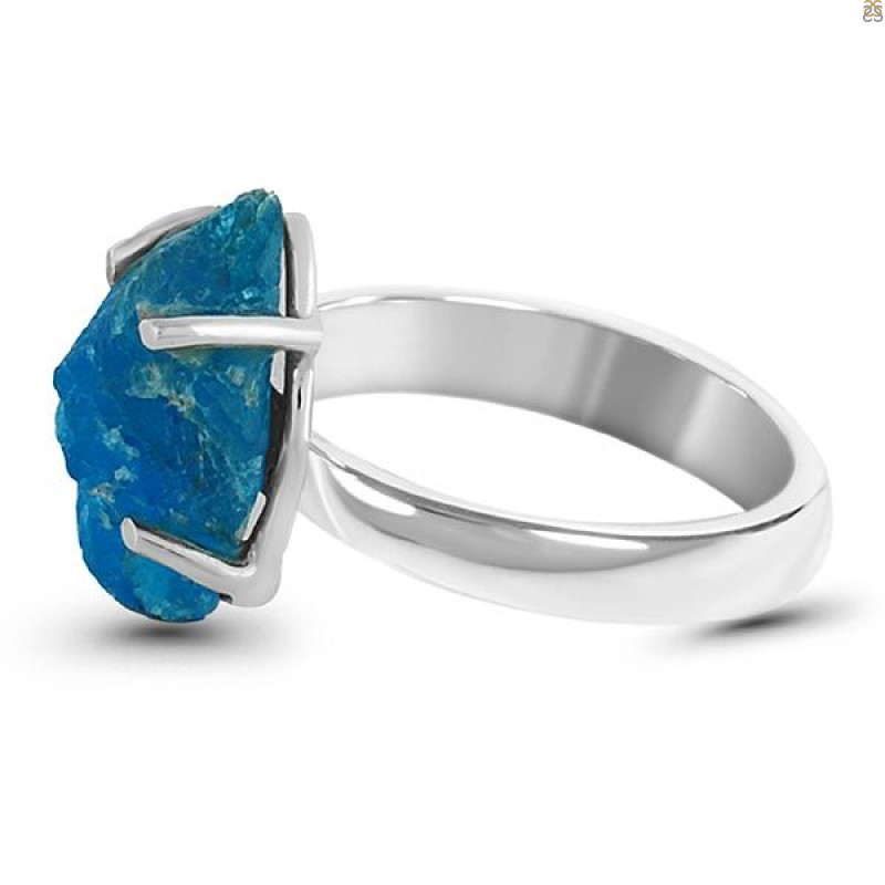 Neon Apatite Rough Adjustable Ring-ADJ-R NAR-2-57