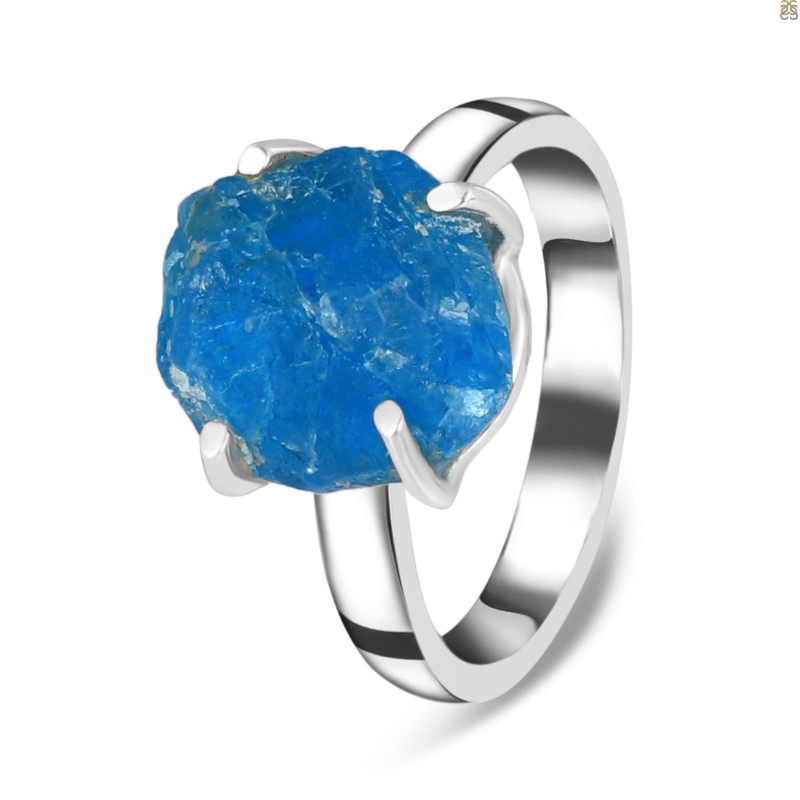 Neon Apatite Rough Adjustable Ring-ADJ-R NAR-2-58