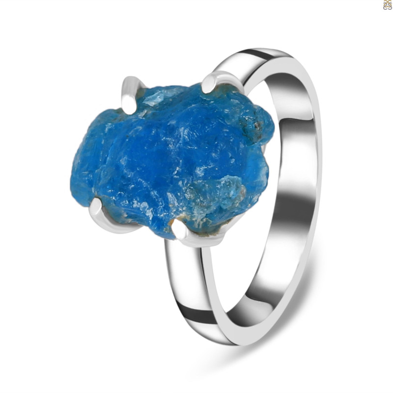 Neon Apatite Rough Adjustable Ring-ADJ-R NAR-2-64