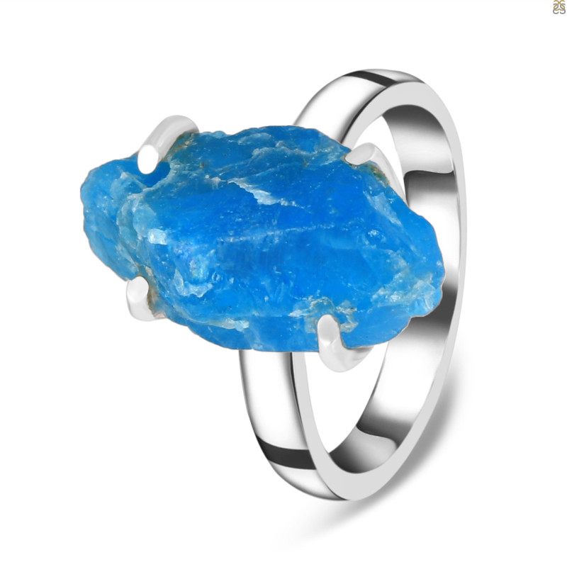 Neon Apatite Rough Adjustable Ring-ADJ-R NAR-2-65