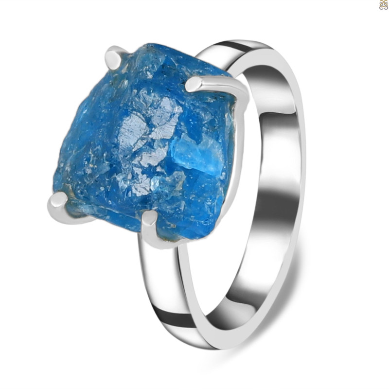 Neon Apatite Rough Adjustable Ring-ADJ-R NAR-2-7