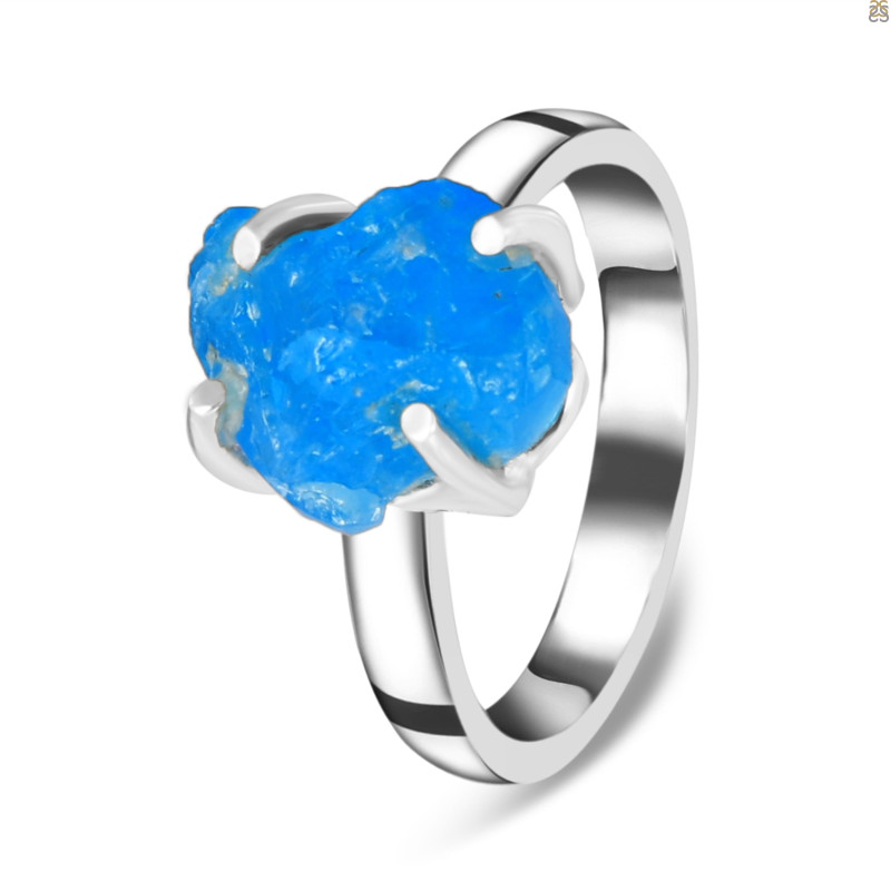 Neon Apatite Rough Adjustable Ring-ADJ-R NAR-2-70