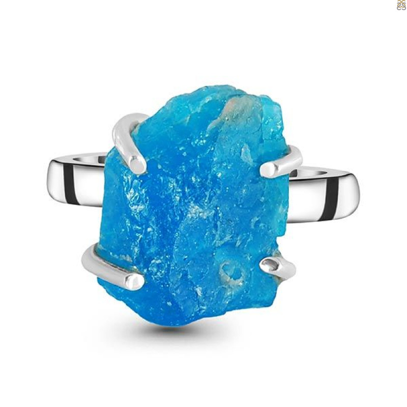 Neon Apatite Rough Adjustable Ring-ADJ-R NAR-2-71
