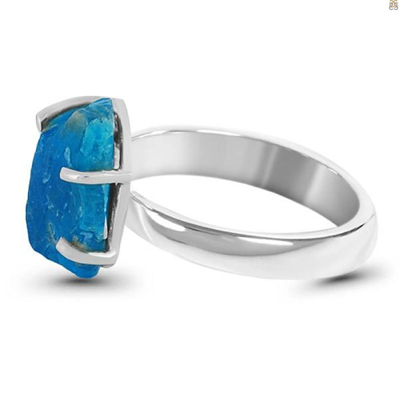 Neon Apatite Rough Adjustable Ring-ADJ-R NAR-2-71