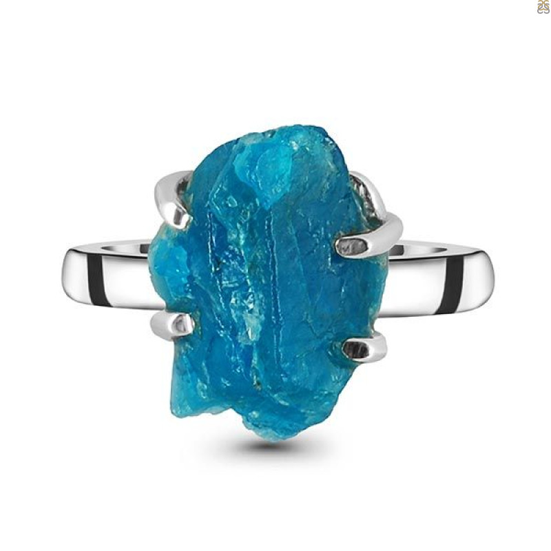 Neon Apatite Rough Adjustable Ring-ADJ-R NAR-2-73