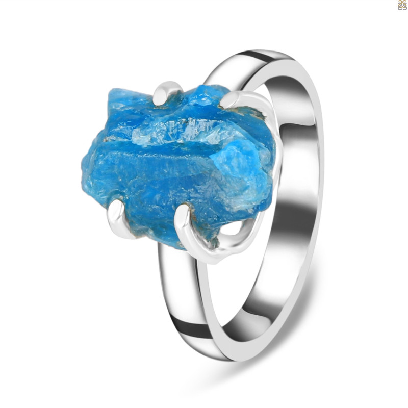 Neon Apatite Rough Adjustable Ring-ADJ-R NAR-2-73