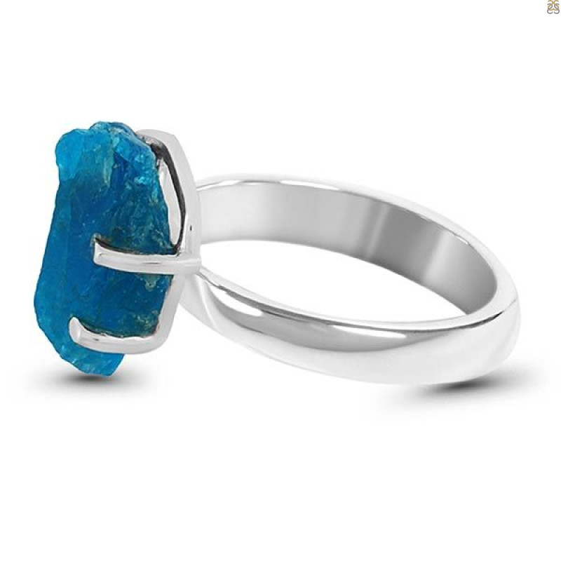 Neon Apatite Rough Adjustable Ring-ADJ-R NAR-2-73