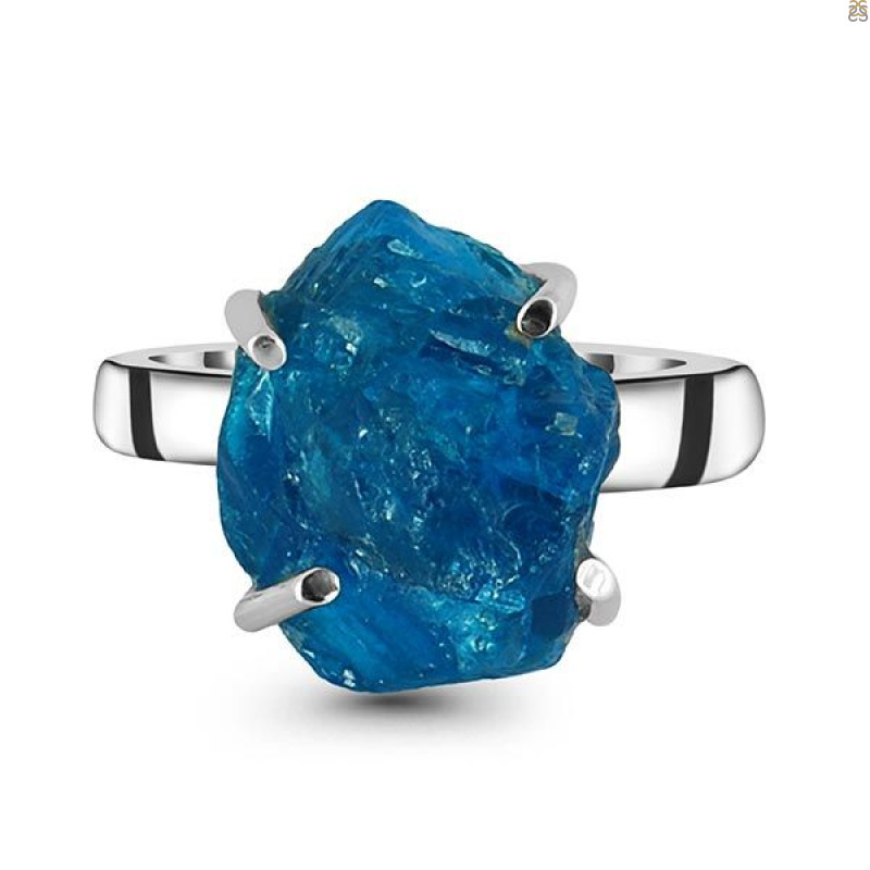 Neon Apatite Rough Adjustable Ring-ADJ-R NAR-2-74