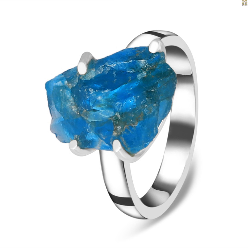 Neon Apatite Rough Adjustable Ring-ADJ-R NAR-2-76
