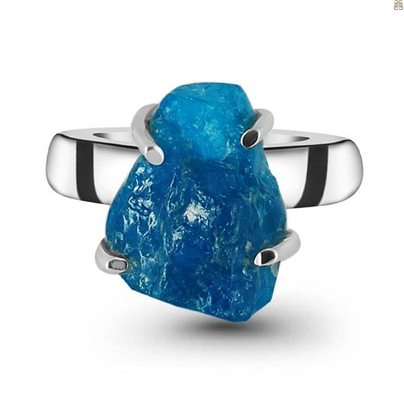 Neon Apatite Rough Adjustable Ring-ADJ-R NAR-2-77