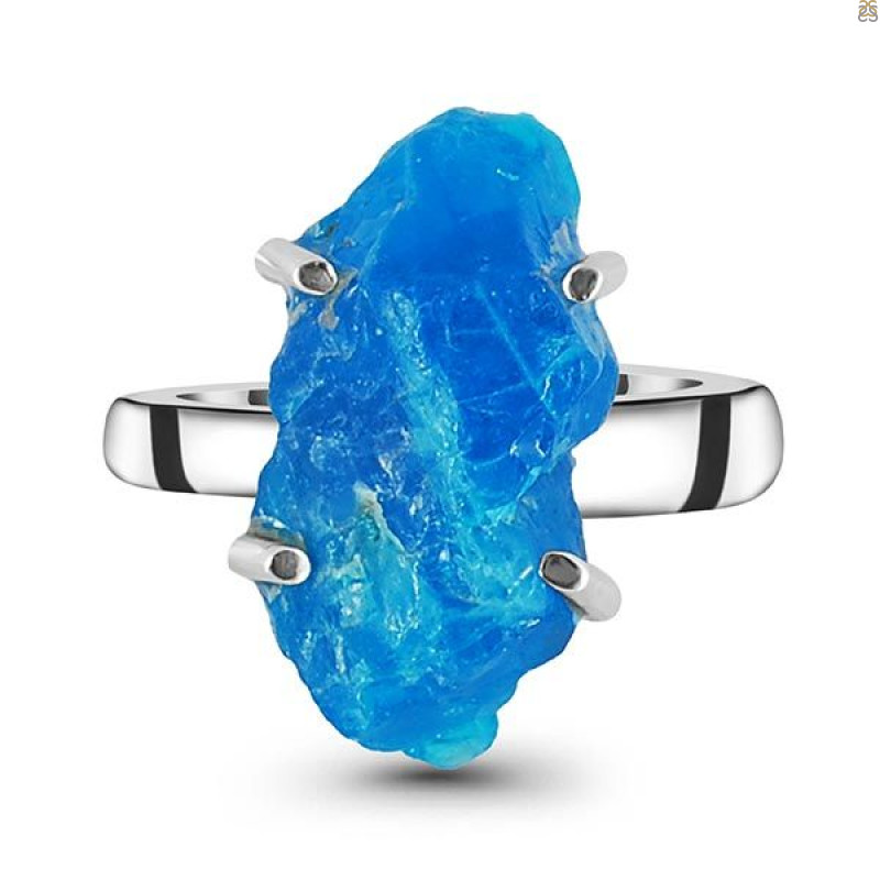 Neon Apatite Rough Adjustable Ring-ADJ-R NAR-2-78