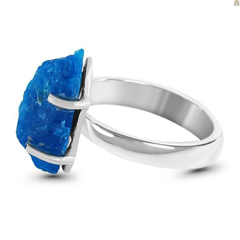 Neon Apatite Rough Adjustable Ring-ADJ-R NAR-2-78