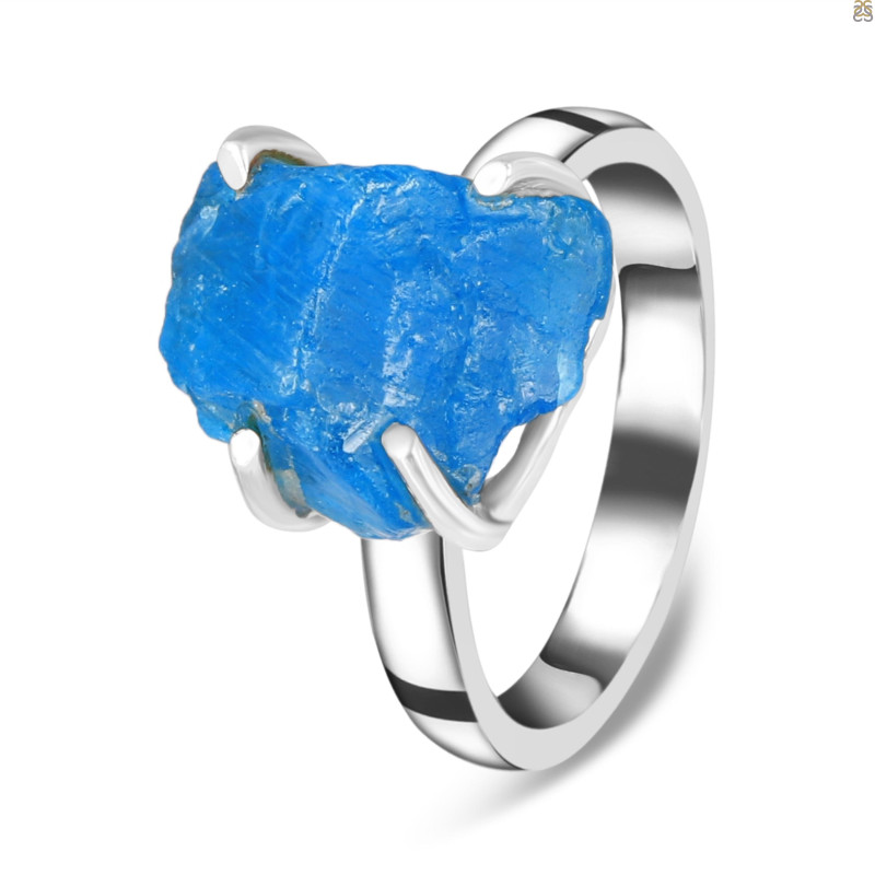 Neon Apatite Rough Adjustable Ring-ADJ-R NAR-2-79