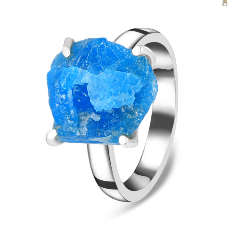 Neon Apatite Rough Adjustable Ring-ADJ-R NAR-2-83