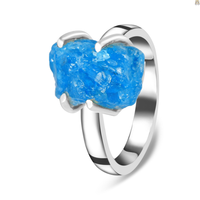 Neon Apatite Rough Adjustable Ring-ADJ-R NAR-2-85
