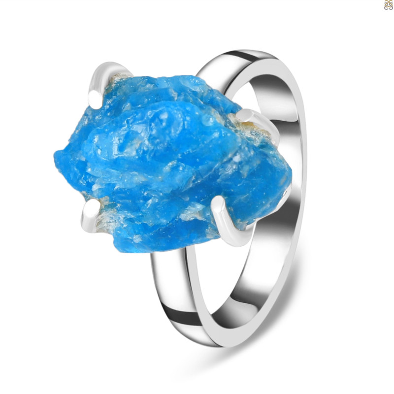 Neon Apatite Rough Adjustable Ring-ADJ-R NAR-2-87