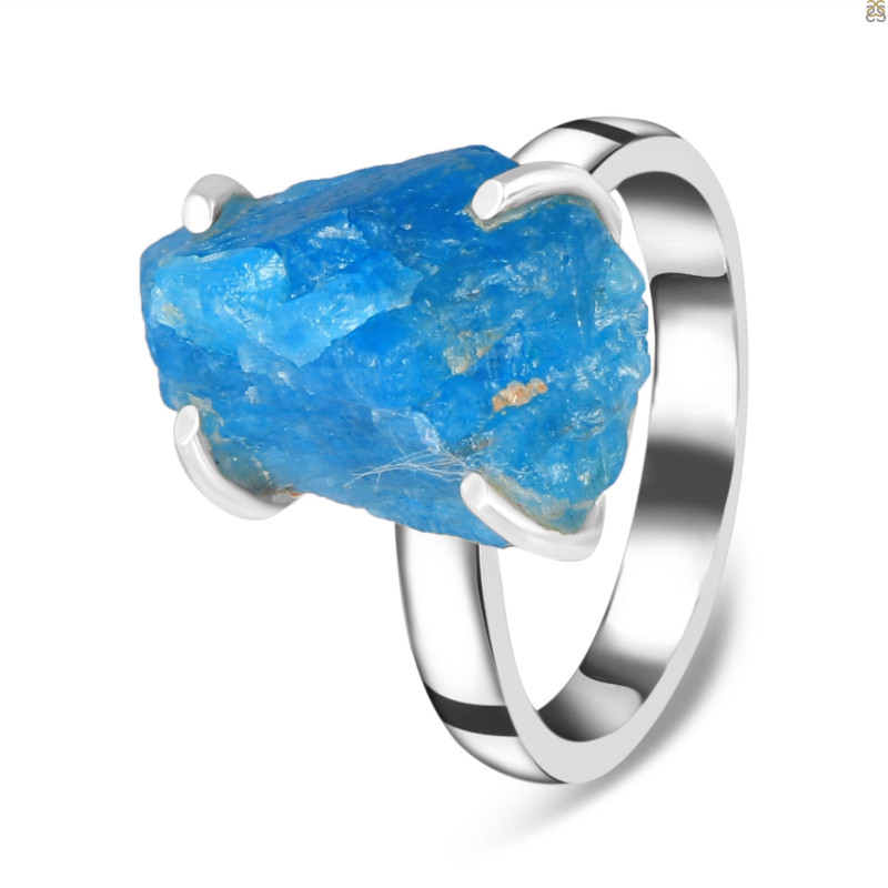 Neon Apatite Rough Adjustable Ring-ADJ-R NAR-2-88