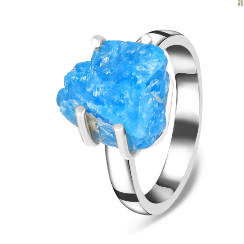 Neon Apatite Rough Adjustable Ring-ADJ-R NAR-2-89