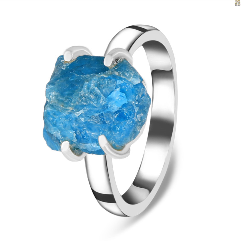 Neon Apatite Rough Adjustable Ring-ADJ-R NAR-2-9