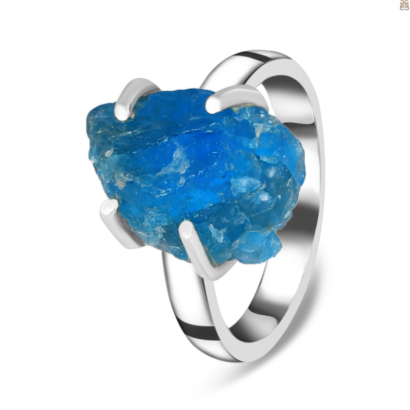 Neon Apatite Rough Adjustable Ring-ADJ-R NAR-2-91