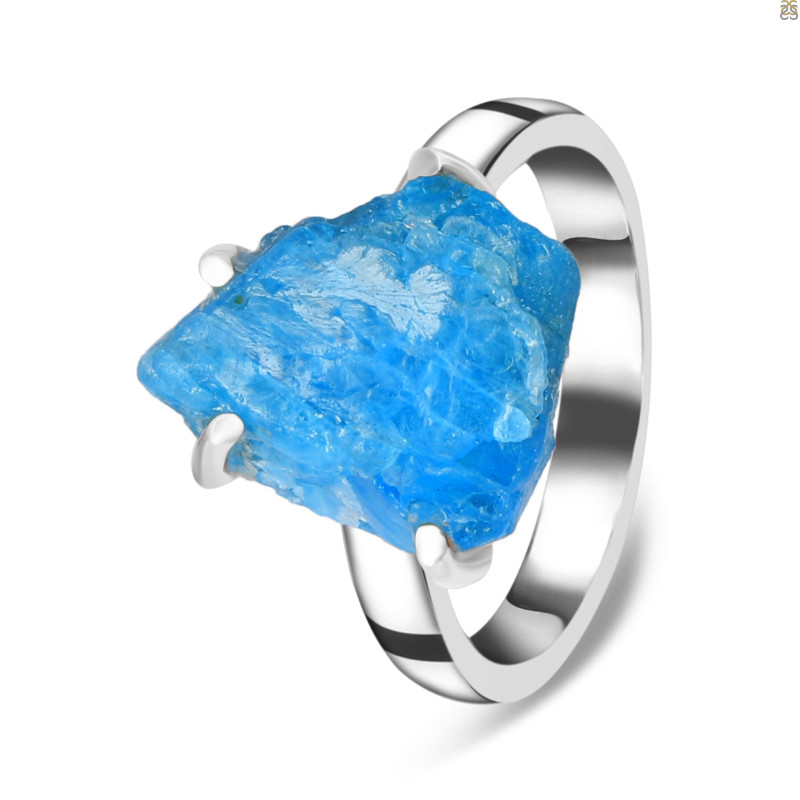 Neon Apatite Rough Adjustable Ring-ADJ-R NAR-2-93