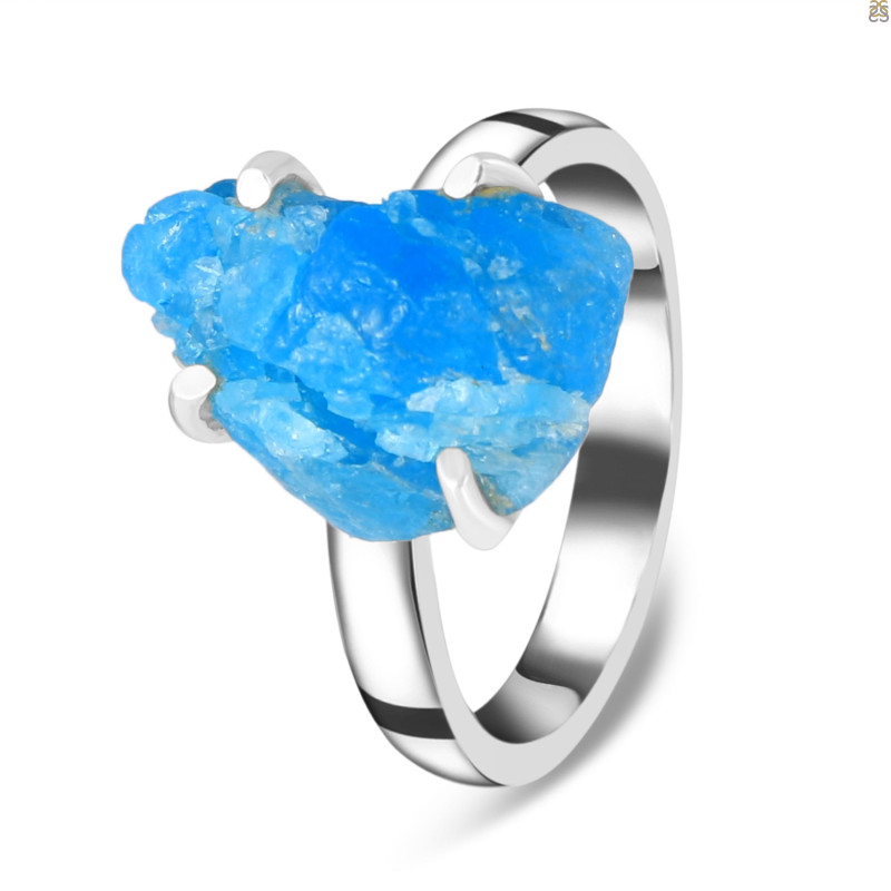 Neon Apatite Rough Adjustable Ring-ADJ-R NAR-2-95