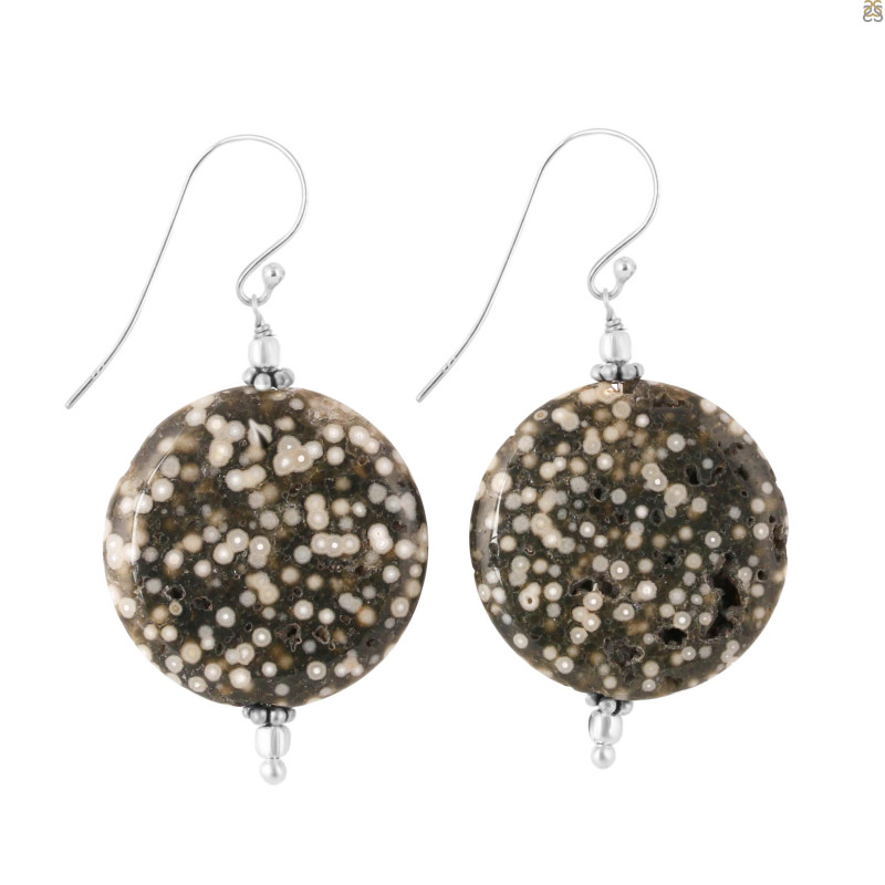 Ocean Jasper Beaded Earring-E BDD-OCJ-3-50