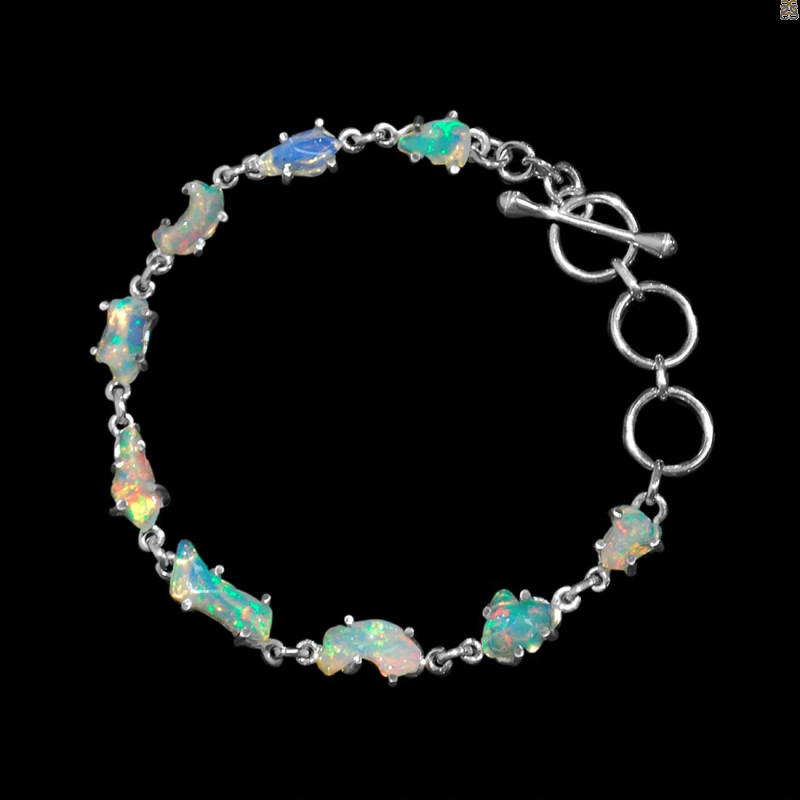 Opal Polished Nugget Bracelet-BSL OPL-11-60