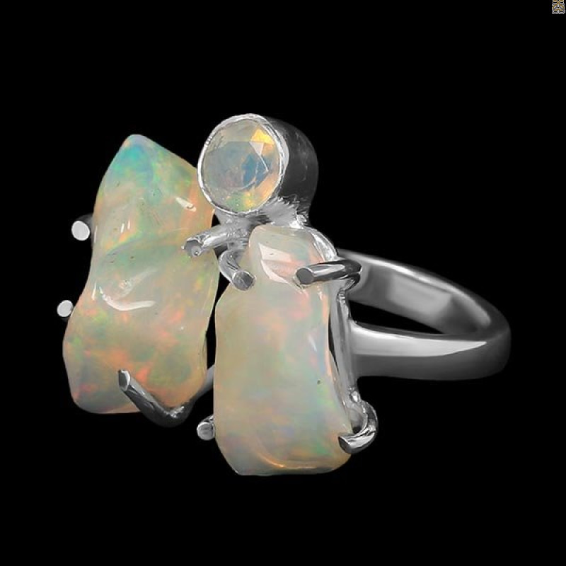 Opal Polished Nugget Ring-2R-Size-6 OPL-2-1086