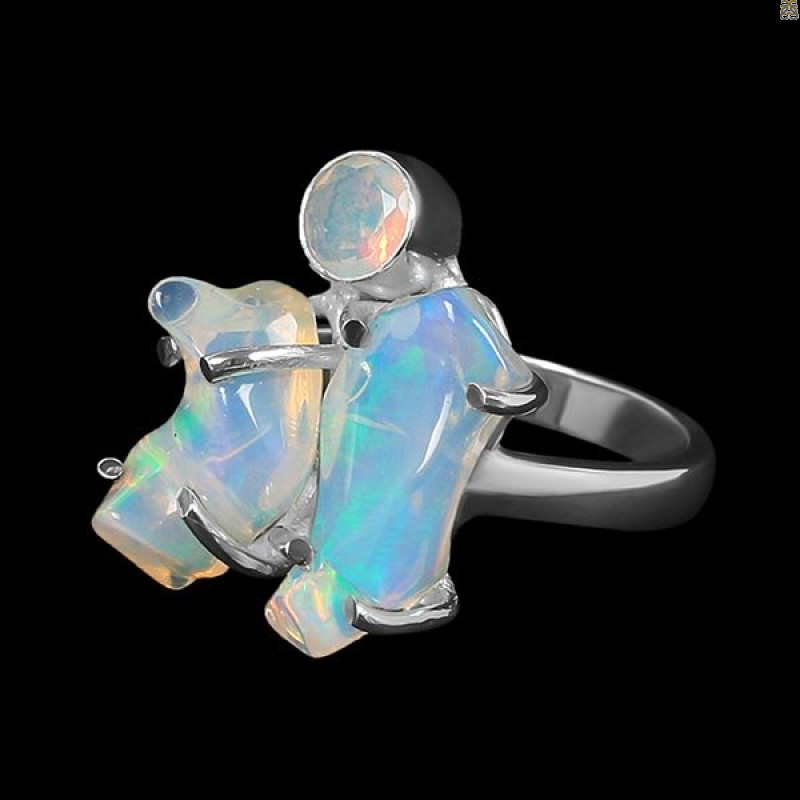 Opal Polished Nugget Ring-2R-Size-7 OPL-2-1088