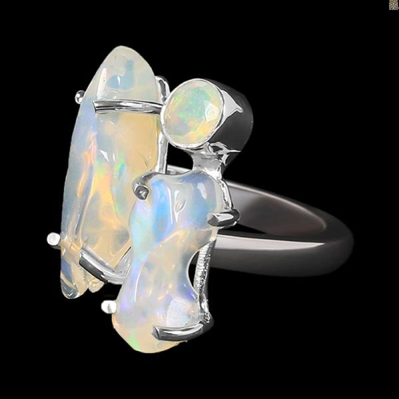 Opal Polished Nugget Ring-2R-Size-6 OPL-2-1094