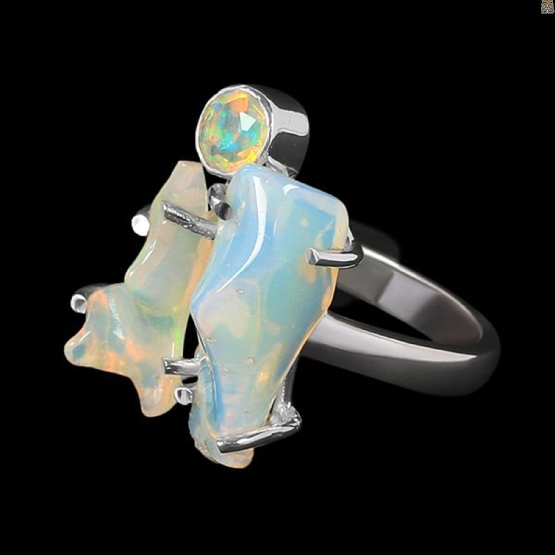 Opal Polished Nugget Ring-2R-Size-7 OPL-2-1097