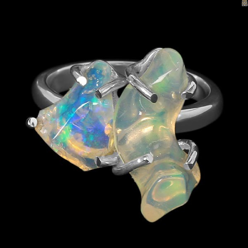 Opal Polished Nugget Ring-R-Size-7 OPL-2-131
