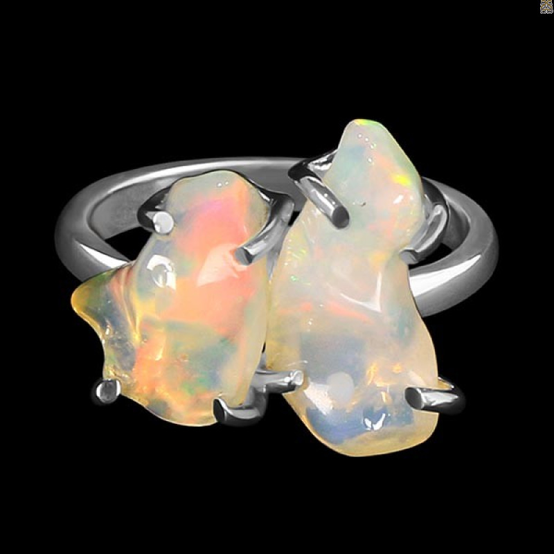 Opal Polished Nugget Ring-R-Size-6 OPL-2-166