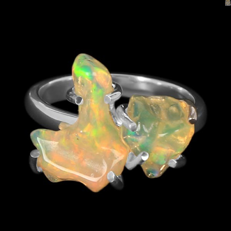 Opal Polished Nugget Ring-R-Size-6 OPL-2-182