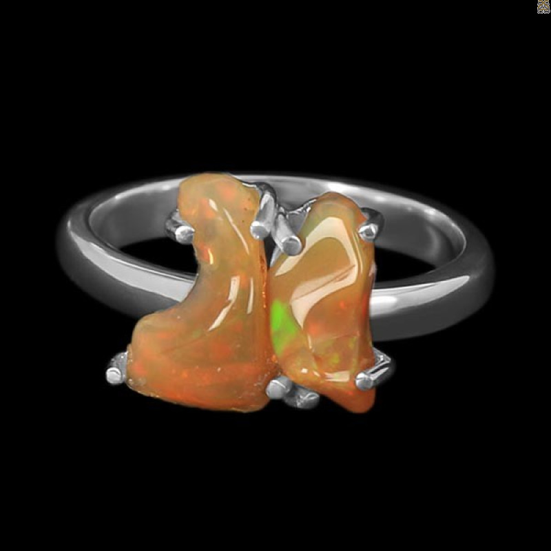Opal Polished Nugget Ring-R-Size-7 OPL-2-186