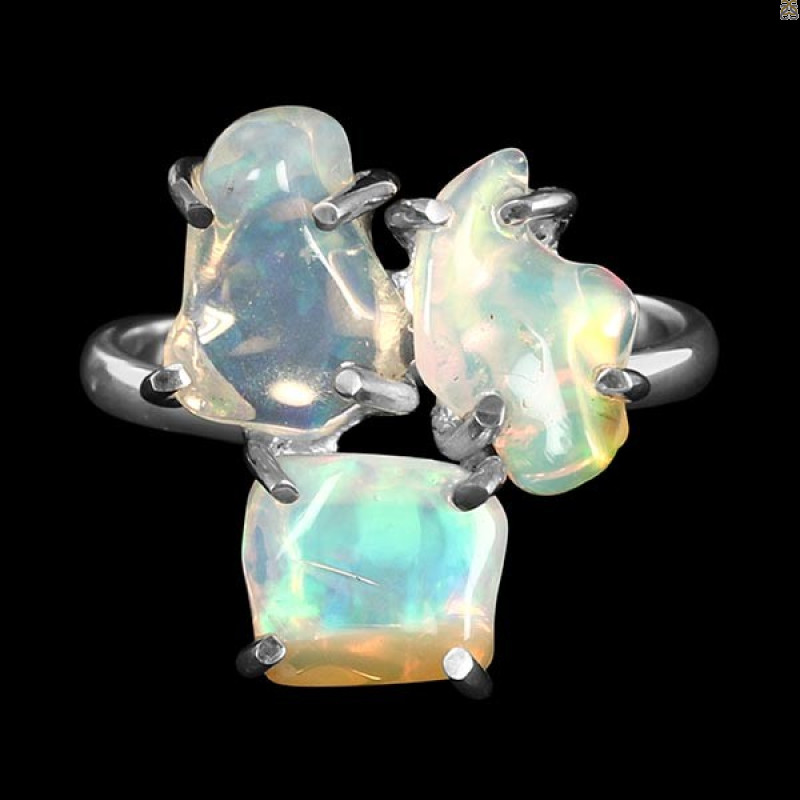 Opal Polished Nugget Ring-R-Size-6 OPL-2-270