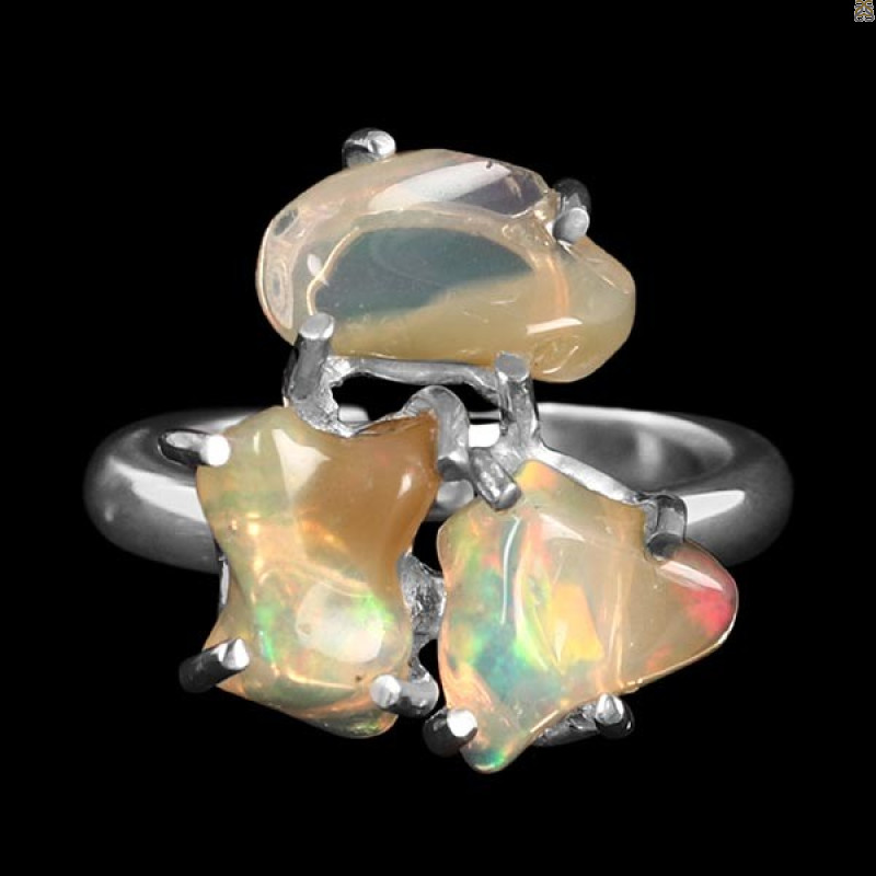 Opal Polished Nugget Ring-R-Size-6 OPL-2-273