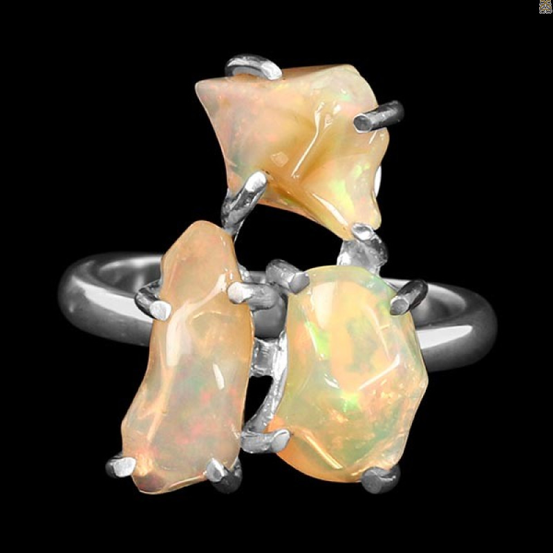 Opal Polished Nugget Ring-R-Size-6 OPL-2-277
