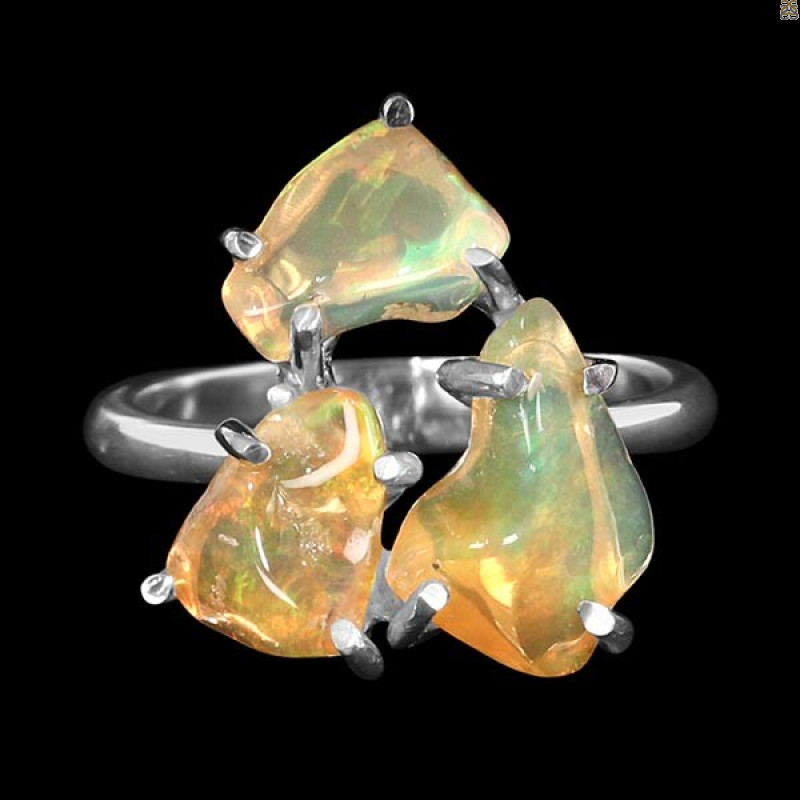 Opal Polished Nugget Ring-R-Size-6 OPL-2-278