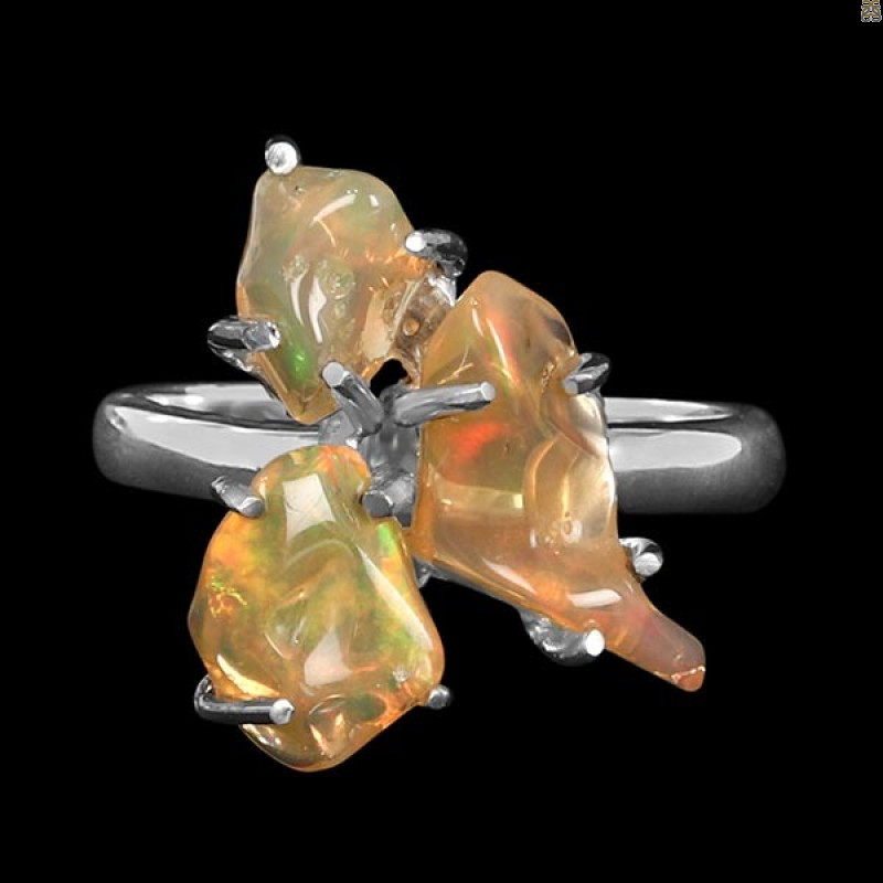 Opal Polished Nugget Ring-R-Size-6 OPL-2-279