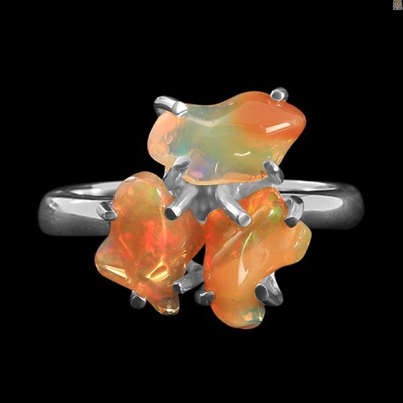 Opal Polished Nugget Ring-R-Size-6 OPL-2-282