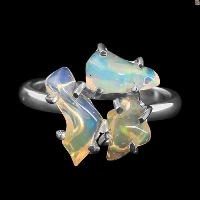 Opal Polished Nugget Ring-R-Size-6 OPL-2-285