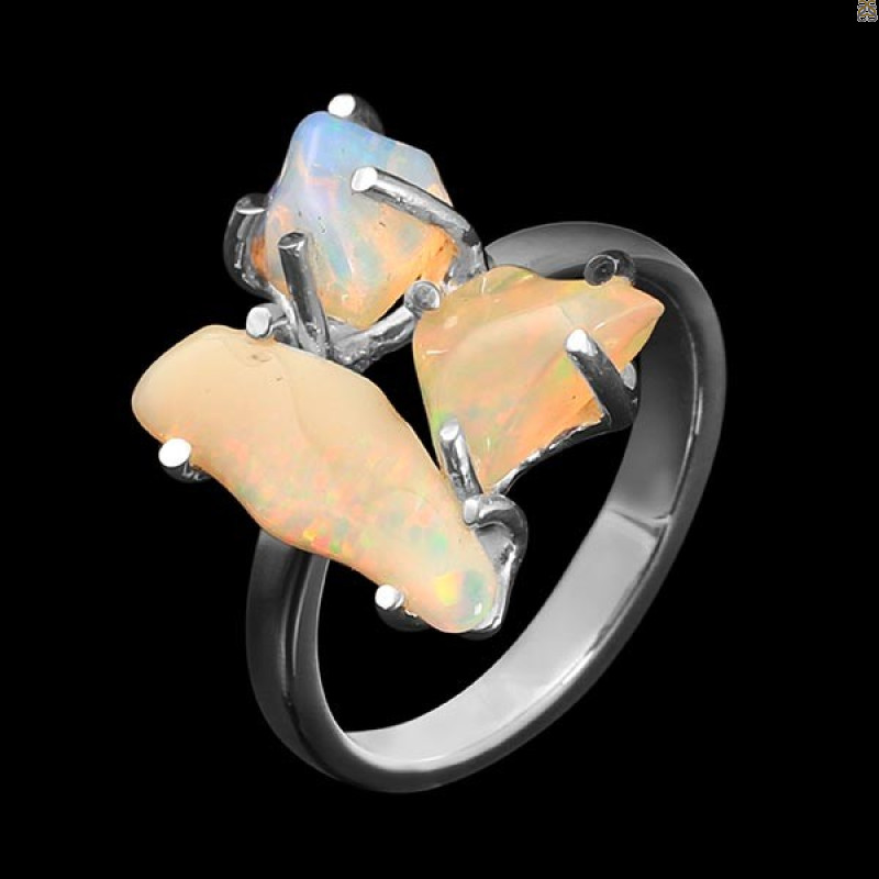 Opal Polished Nugget Ring-R-Size-7 OPL-2-290